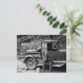 Contant geld in hoofdletters: 1938 briefkaart (Staand voorkant)