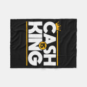 Contant geld is koning Cashflow Ondernemer Kerstmi Fleece Deken (Voorkant (Horizontaal))