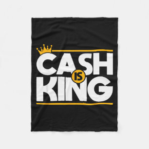 Contant geld is koning Cashflow Ondernemer Kerstmi Fleece Deken