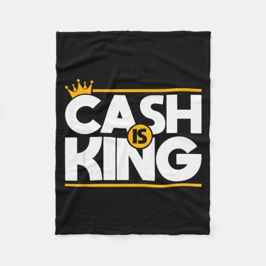 Contant geld is koning Cashflow Ondernemer Kerstmi Fleece Deken (Voorkant)