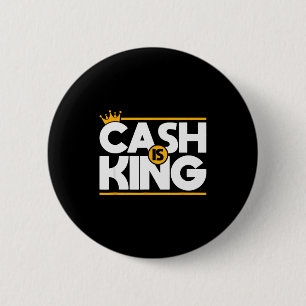 Contant geld is koning Cashflow Ondernemer Kerstmi Ronde Button 5,7 Cm