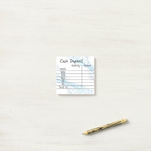 Contante deposito post-it® notes (Op bureau)