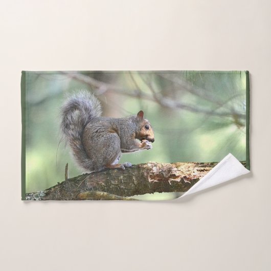 Contante eekhoorn bad handdoek (Handdoek)