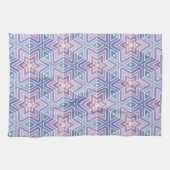 Contante lavender Geometric Star Maze Pattern Theedoek (Horizontaal)