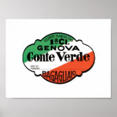Conte Verde Baggage Label Poster (Voorkant)