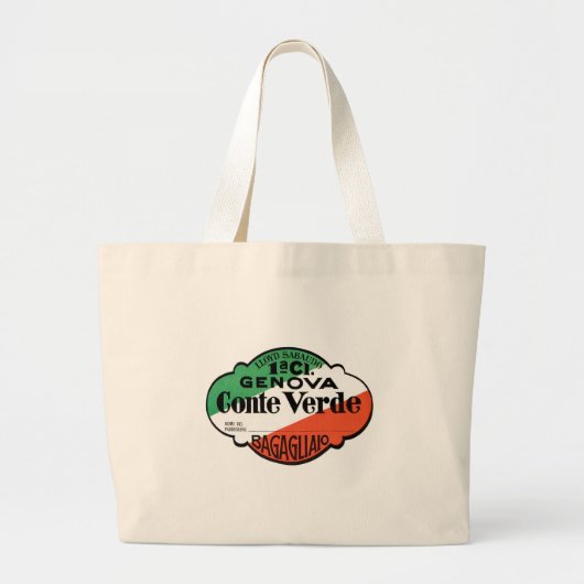 Conte Verde Label Grote Tote Bag (Voorkant)