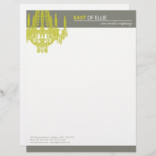 Contemedent Chandelier Letterhead Briefhoofd Sjabloon (Voorkant / Achterkant)