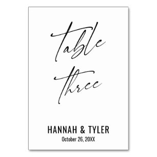 Contemedent Elegant Typografie Tabel drie Kaart