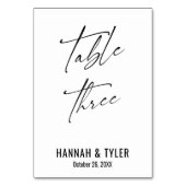 Contemedent Elegant Typografie Tabel drie Kaart (Achterkant)