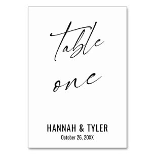 Contemedent Elegant Typografie Tabel Eén Kaart