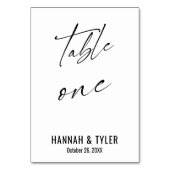 Contemedent Elegant Typografie Tabel Eén Kaart (Achterkant)