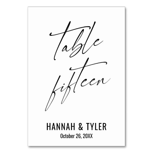 Contemedent-elleante typografie Tabel 15 Kaart (Voorkant)