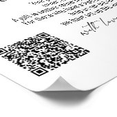 Contemedent Honeymoon Fonds QR Code Eenvoudig teke Poster (Hoek)