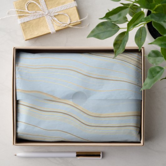 Contemedhedendaags Beachy Blue met Linen-decoupage Tissuepapier (Geschenk)