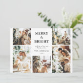 Contemedhedendaags fotoraster, mooi en helder kers feestdagenkaart (Staand voorkant)