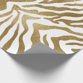 Contemedhedendaags Golden Zebra White Animal Skin  Cadeaupapier (Hoek)