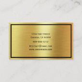 Contemedhedendaags goud - zwart schrijven visitekaartje (Achterkant)