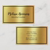 Contemedhedendaags goud - zwart schrijven visitekaartje (Voorkant / Achterkant)