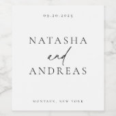 Contemedhedendaags grafisch minimalistisch etiket (Enkel label)