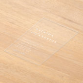 Contemedhedendaags homohuwelijk acryl uitnodigingen (Laagn)