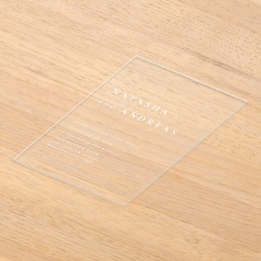 Contemedhedendaags homohuwelijk acryl uitnodigingen