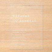 Contemedhedendaags homohuwelijk acryl uitnodigingen (Voorkant)