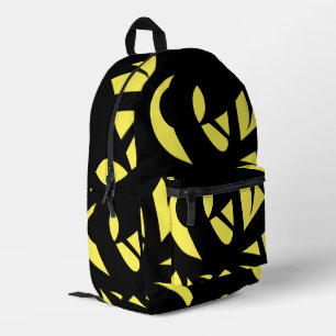 Contemedhedendaags Kunstgeel / zwart Drawstring za Bedrukte Rugzak