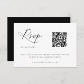 Contemedhedendaagse grafische kaart QR Code RSVP (Voorkant / Achterkant)