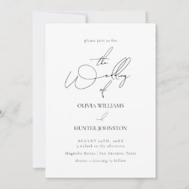 Contemedhedendaagse kalligrafie Eenvoudig huwelijk Kaart