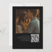 Contemedhedendaagse kalligrafie Fotobruiloft QR-co Kaart (Achterkant)