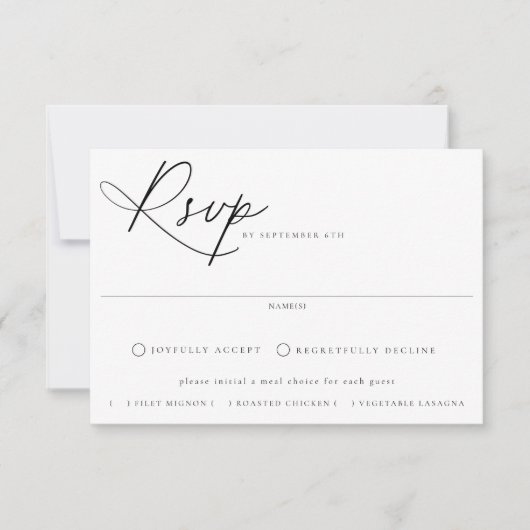 Contemedhedendaagse keuzeweddenschap RSVP kaartje (Voorkant)