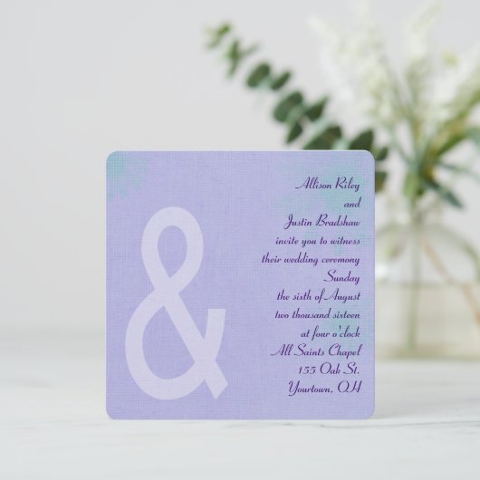 Contemedhedendaagse lavender kaart (Staand voorkant)