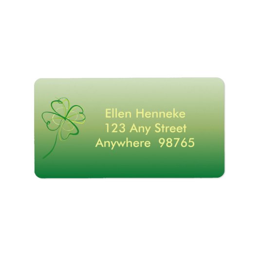 Contemedhedendaagse Shamrock Etiket (Voorkant)