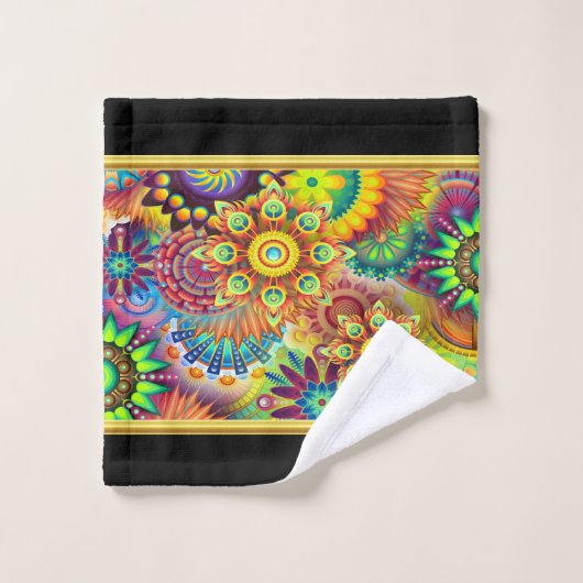 Contemhedendaags abstract in gouden folie met meer bad handdoek (Wasdoekje)