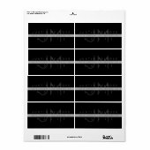 Contemhedendaags adreslabel | Zwart en grijs Etiket (Full Sheet)