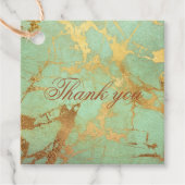 Contemhedendaags blauw en goudmarmer-model voor ve bedankjes labels (Voorkant)