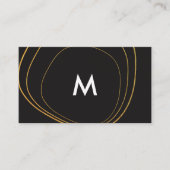 Contemhedendaags cirkelpatroon met monogram visitekaartje (Voorkant)