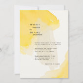Contemhedendaags geel en crèmekleurig washuwelijk  kaart (Voorkant)