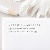 Contemhedendaags grafisch minimalistisch adreslabe etiket (Insitu)