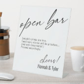 Contemhedendaags handschrift Funny Open Bar Reclamebord Met Voetstuk (Insitu)