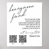 Contemhedendaags Honeymoon Fonds QR-codes Eenvoudi Poster (Voorkant)