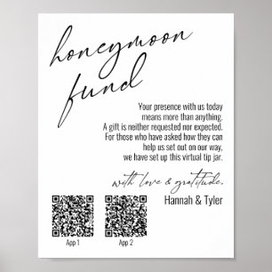 Contemhedendaags Honeymoon Fonds QR-codes Eenvoudi Poster