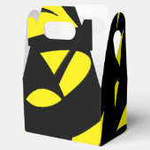 Contemhedendaags modern geel / zwart bedankdoosjes (Geopend)