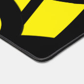 Contemhedendaags modern geel / zwart bureaumat (Hoek)