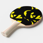 Contemhedendaags modern geel / zwart tafeltennisbatje (Voorkant Gekanteld)
