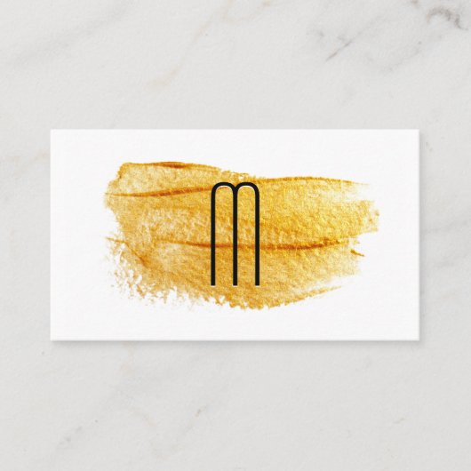 Contemhedendaags Monogram | Kunst geborsteld Visitekaartje (Voorkant)