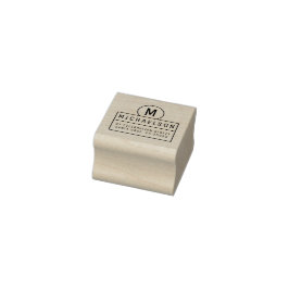 Contemhedendaags Monogram Naam Naam Retouradres Rubberstempel