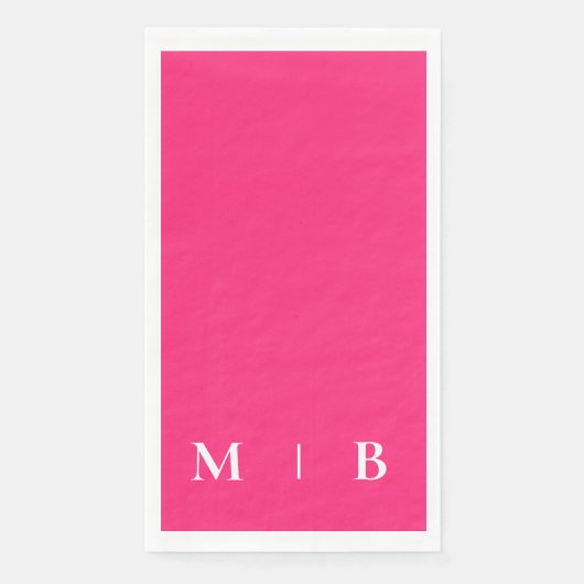 Contemhedendaags Monogram roze en wit Servet (Voorkant)