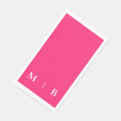 Contemhedendaags Monogram roze en wit Servet (Hoek)