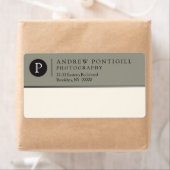 Contemhedendaags Monogram verzendlabel (Insitu)